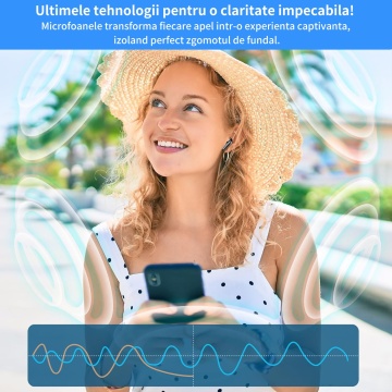 Casti Wireless Audio fara Fir WowStep®, Bluetooth 5.3, Microfon, Afisaj LED, Autonomie 40h - Img 4