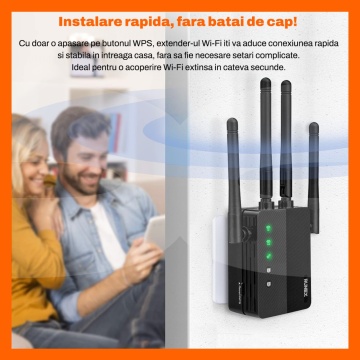 Resigilat - Amplificator Semnal Wireless RUNEX®, Extender Wi-Fi, 2.4GHz si 5Ghz, 200m, WAN si LAN - Img 8