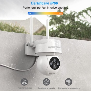 Resigilat - Camera de Supraveghere WowStep®, Wi-Fi, 3MP, 2K, Vizualizare Infrarosu, Detectarea Miscarii - Img 3