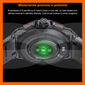 Ceas Smartwatch RUNEX®, Ecran Touch 1.43’’ Amoled, Autonomie 7 Zile, NFC, Interfata Customizabila - Img 5