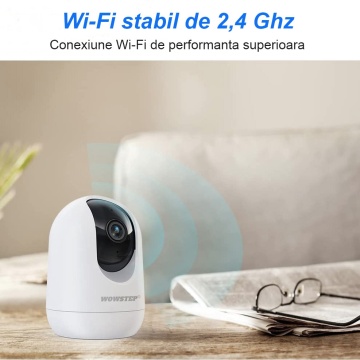 Camera de Supraveghere si Baby Monitor WowStep®, 3MP, Wi-Fi, 2K, Detectarea Miscarii, Audio Bidirectional, Unghi Captare 360° - Img 8