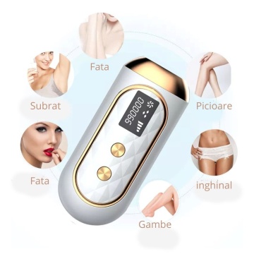 Epilator IPL WowStep®, epilare definitiva fara durere, 999.999 impulsuri, Tehnologie IPL, 5 trepte de intensitate, pentru barbati si femei, Senzor Piele, fata, corp, axila si inghinal, Alb - Img 2