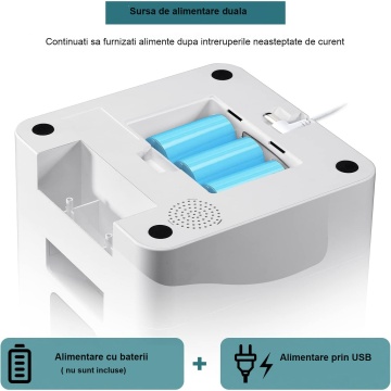 Hranitor Automat pentru Caini si Pisici, WowStep®, Wireless 5G, Sunet Bidirectional, Capacitate Dispenser Mancare 8l, Functie Adapator, Programabil, Aplicatie Telefon, Sursa Alimentare Duala, Camera Video cu Night Vision, Culoare Alb - Img 2