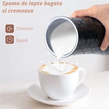 Resigilat - Aparat pentru spuma lapte 4 in 1, WowStep®, Putere de 500 W, Dispozitiv Spumare Detasabil, Capacitate 240 ml - Img 2