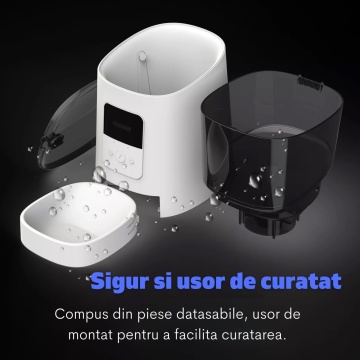 Resigilat - Hranitor WowStep® Automat, WiFi pentru Caini si Pisici, Programabil prin Aplicatie, Capacitate Dispenser Mancare 6l - Img 4