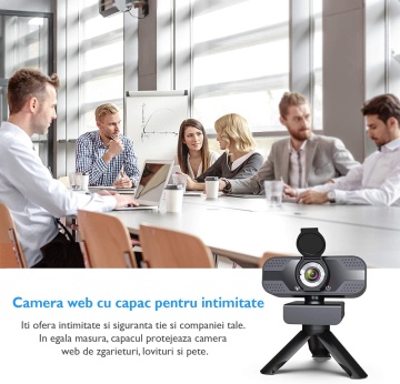 Camera Web, WowStep®, S500 PRO Full HD, Rezolutie 1920 x 1080p, Rotatie 360°, Microfon Omnidirectional cu Reducere Zgomot - Img 2