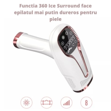 Epilator IPL WowStep®, epilare definitiva fara durere, 999.999 impulsuri, Tehnologie IPL, 5 trepte de intensitate, pentru barbati si femei, Senzor Piele, fata, corp, axila si inghinal - Img 3