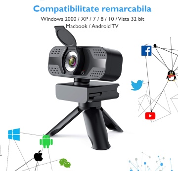Resigilat - Camera Web, WowStep®, S500 PRO Full HD, Rezolutie 1920 x 1080p, Rotatie 360°, Microfon Omnidirectional cu Reducere Zgomot - Img 6