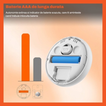 Resigilat - Termometru si Higrometru Digital de Camera Runex®, Ecran LCD 2 inch, Masurare Temperatura si Umiditate, Indicator Vizual de Confort, Actualizare la 10 Secunde, Comutare °C/°F, Indicator Baterie, Suport de Masa si Agatatoare, Pentru Camera - Img 7