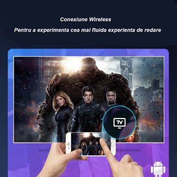 Resigilat - Videoproiector WowStep®, Android si Wi-Fi, Bluetooth, 3000 Lumeni, Rezolutie HD, HDMI, Mirroring pentru Android/IOS - Img 6