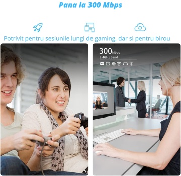 Amplificator Semnal Wireless, WowStep®, 4 Antene, Retea 2.4 Hz, 300 Mbps, Slot LAN, Alb - Img 7