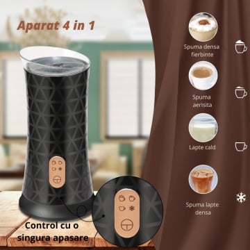 Aparat pentru spuma lapte 4 in 1, WowStep®, Putere de 500 W, Dispozitiv Spumare Detasabil, Capacitate 240 ml - Img 3