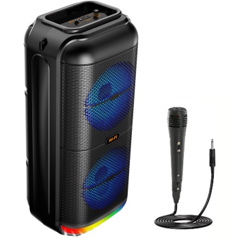 Boxa Portabila Tip Troler WowStep®, Microfon, 20W, 2400mAh, Conexiune USB, Doua Difuzoare 6.5 Inch - Img 1