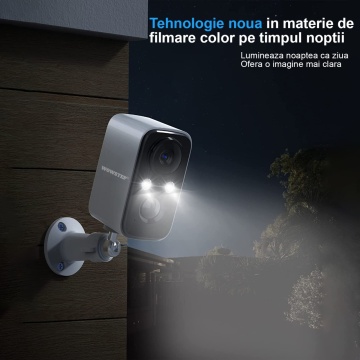 Camera de Supraveghere WowStep®, Wi-Fi 2Ghz, Panou Solar, Rezolutie Full HD, Detectarea Miscarii, Iluminare Nocturna, Card de Memorie 32 GB Inclus, Alb - Img 3