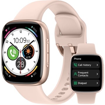 Ceas Smartwatch RUNEX® Active PX10, Ecran Amoled 1.85’’, Apeluri, Monitorizare Activitati Fizice, Autonomie 7 Zile, Roz - Img 1