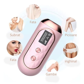 Epilator IPL WowStep®, epilare definitiva fara durere, 999.999 impulsuri, Tehnologie IPL, 5 trepte de intensitate, pentru barbati si femei, Senzor Piele, fata, corp, axila si inghinal, Roz - Img 3