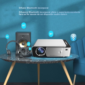 Resigilat - Videoproiector WowStep®, Android si Wi-Fi, Bluetooth, 3000 Lumeni, Rezolutie HD, HDMI, Mirroring pentru Android/IOS - Img 7