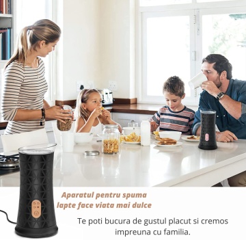 Aparat pentru spuma lapte 4 in 1, WowStep®, Putere de 500 W, Dispozitiv Spumare Detasabil, Capacitate 240 ml - Img 4