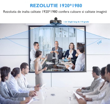 Camera Web, WowStep®, S500 PRO Full HD, Rezolutie 1920 x 1080p, Rotatie 360°, Microfon Omnidirectional cu Reducere Zgomot - Img 4