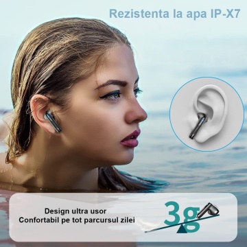 Casti Wireless WowStep®, Bluetooth, Control prin Atingere, Microfon Noise Cancelling, Afisare LED, Autonomie 42h - Img 7