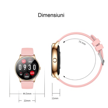 Ceas Smartwatch, model Z12 Pro, Apelare Bluetooth, Asistenta Vocala, Curea din Silicon, Roz - Img 3