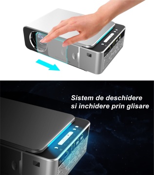 Resigilat - Videoproiector WowStep®, Android si Wi-Fi, Bluetooth, 3000 Lumeni, Rezolutie HD, HDMI, Mirroring pentru Android/IOS - Img 8