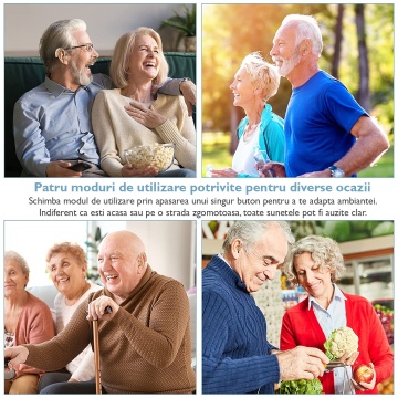 Set 2x Aparat Auditiv Premium, WowStep®, Model SW20, Autonomie de pana la 100h, Reduce Zgomotul de Fundal, Chip Digital, 3 Moduri de Functionare, 4 Niveluri de Volum - Img 4