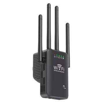 Amplificator Semnal Wireless, WowStep®, 4 Antene, Retea 2.4 Hz, 300 Mbps, Slot LAN, Negru - Img 1