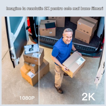 Camera de Supravegere WowStep®, Wi-Fi, 2K, Panou Solar, Detectare Umana, Unghi Captare 360°, Alb - Img 4