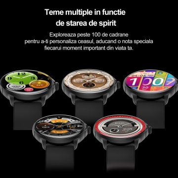 Ceas Smartwatch Fitness, WowStep®, Apeluri, Microfon, Difuzor, Notificari Sms/Social Media, Autonomie 7 Zile, Negru - Img 8