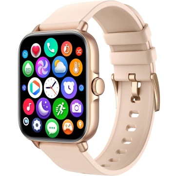 Ceas Smartwatch Fitness, WowStep®, Notificari, Monitorizare Activitati, Somn, Ritm Cardiac, Pedometru, Gold - Img 1