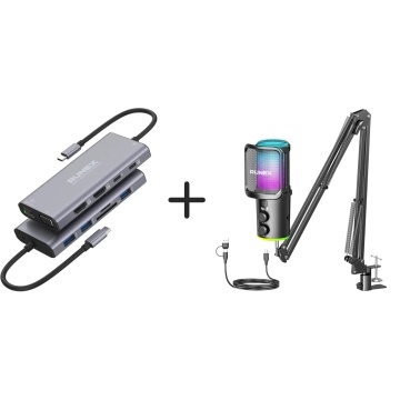 Pachet Docking Station + Microfon Gaming