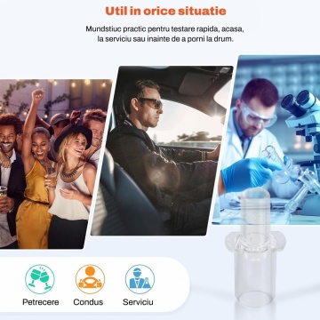 Resigilat - Set 10 Mustiucuri pentru Etilotest Runex®, Compatibile cu Etilotestul Runex, Materiale Sigure si Rezistente, Lavabile si Reutilizabile, Utilizare Igienica, Montare Rapida, Pentru Testare Alcool, Petrecere, Condus si Serviciu, Transparent - Img 5