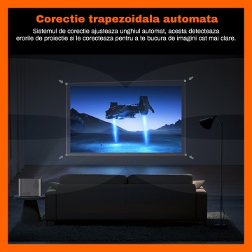 Videoproiector Portabil RUNEX® Prestige One, Luminozitate 200 ANSI, Rezolutie FullHD 1080p, Rezolutie 4K - Img 4