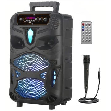Boxa Portabila Bluetooth WowStep, Model NDR-P55, Maner Transport, Microfon Detasabil, Telecomanda - Img 1