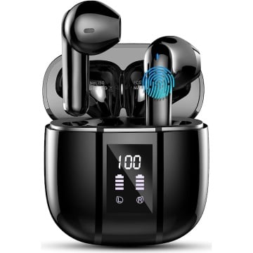 Casti Wireless Audio fara Fir WowStep®, Bluetooth 5.3, Microfon, Afisaj LED, Autonomie 40h - Img 1