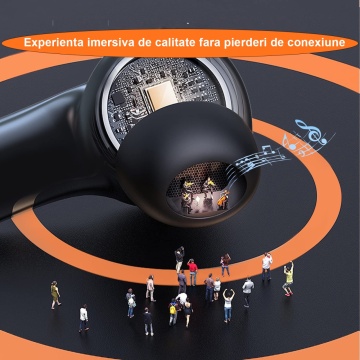 Casti Wireless, WowStep®, Bluetooth, Control prin Atingere, Afisare LED, Autonomie 25h - Img 5