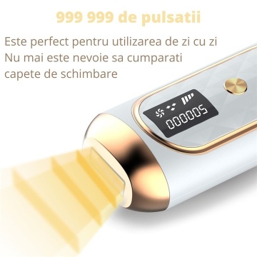 Epilator IPL WowStep®, epilare definitiva fara durere, 999.999 impulsuri, Tehnologie IPL, 5 trepte de intensitate, pentru barbati si femei, Senzor Piele, fata, corp, axila si inghinal, Alb - Img 7