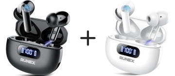 Pachet Casti Wireless Negre + Casti Wireless Albe