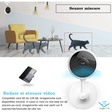 Resigilat - Camera Supraveghere, Baby Monitor Wireless WowStep®, FullHD 2MP, Monitorizare Video Audio Bebelusi, Vedere Nocturna, Sunet Bidirectional, Senzor Miscare, Fixare Usoara - Img 5