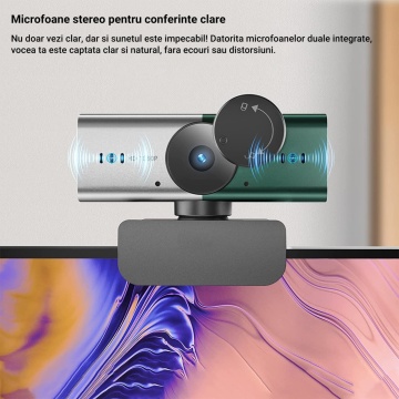 Resigilat - Camera Web Runex®, Webcam, Auto-Focus, Rotire 360 Grade, Trepied, Capac Intimitate - Img 6