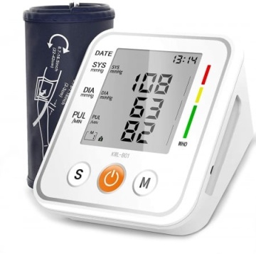 Tensiometru de Brat, WOWSTEP®, Masurare Tensiune Sistolica/Diastolica, Puls, Senzor de Mare Precizie, Manseta Reglabila 22-42 cm, Pentru 2 Utilizatori, Functie de Memorare, Portabil, Validat Clinic - Img 1
