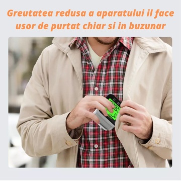 Tensiometru de brat, WowStep®, Masurare Tensiune Sistolica/Diastolica, Puls, Senzor de mare Precizie, Ecran LCD, Diagonala de 3.2 Inch, Manseta Reglabila, Portabil - Img 7