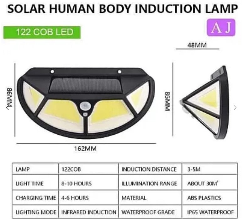 6 x Lampa solara SH -122 LED COB cu senzor de miscare si lumina 3 moduri ILUMINARE - 2 | YEO
