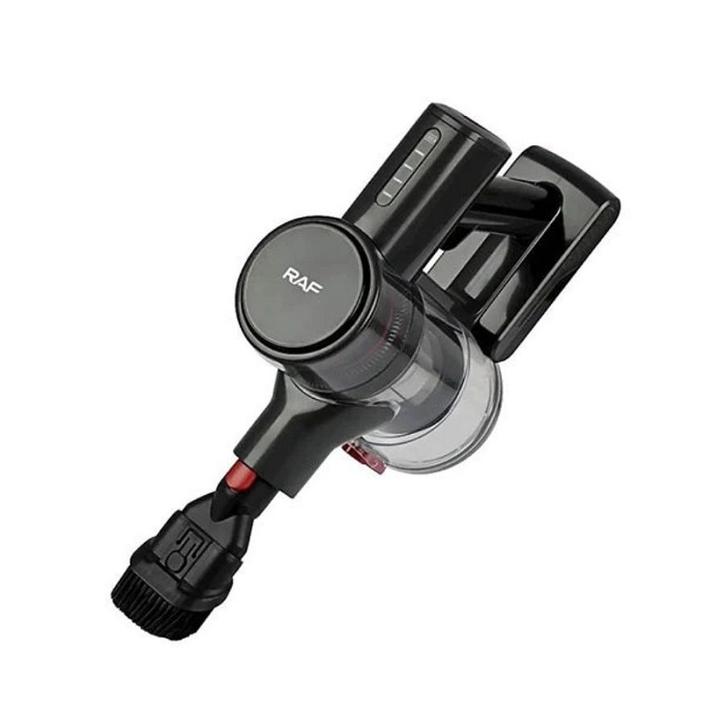 Aspirator fara fir si sac, RAF R8675, 120 W, vertical si de mana, cu 4 accesorii, filtru HEPA, Negru-rosu - 3 | YEO
