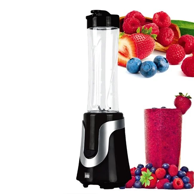 Blender mini portabil, electric, putere 300W, capacitate 600ml, negru