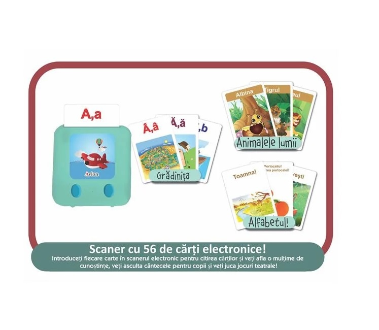 Cort pentru Copii, model Gradinita Montessori, 10 functii educative, cantece si povesti, 3 ani+ - 1 | YEO