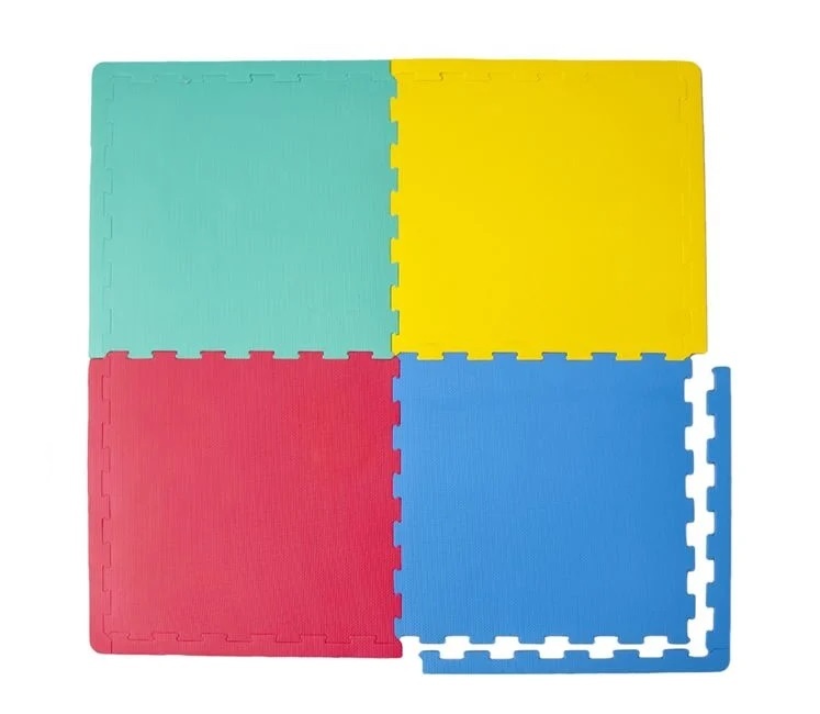 Covor Puzzle Colorat pentru Copii, spuma EVA, 3 ani+, 63x63cm (4 bucati)