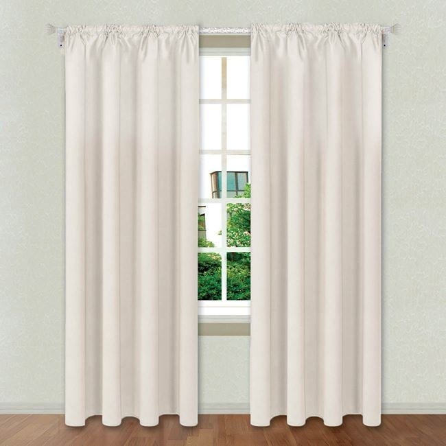 Draperie decorativa, tip blackout - nu lasa lumina sa treaca, cu rejansa, 140x260 cm , crem - 1 | YEO