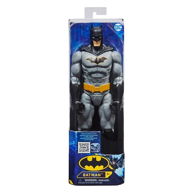 Figurina in forma de Batman, cu detalii realiste si capa textila, dimensiune 30cm, negru-gri - 2 | YEO